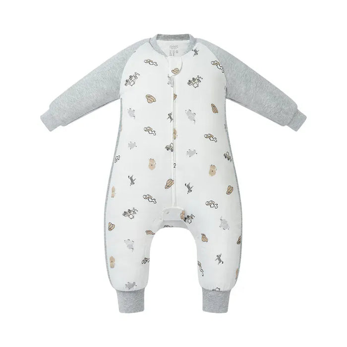 Bamboo Muslin Raglan Long Sleeve Footed Sleep Bag | 2.5 TOG(2-3Y)