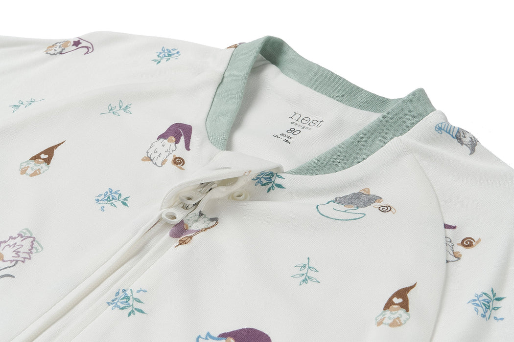 Long Sleeve Footed Sleep Bag 1.0 TOG (Organic Cotton) - Oh Gnome!