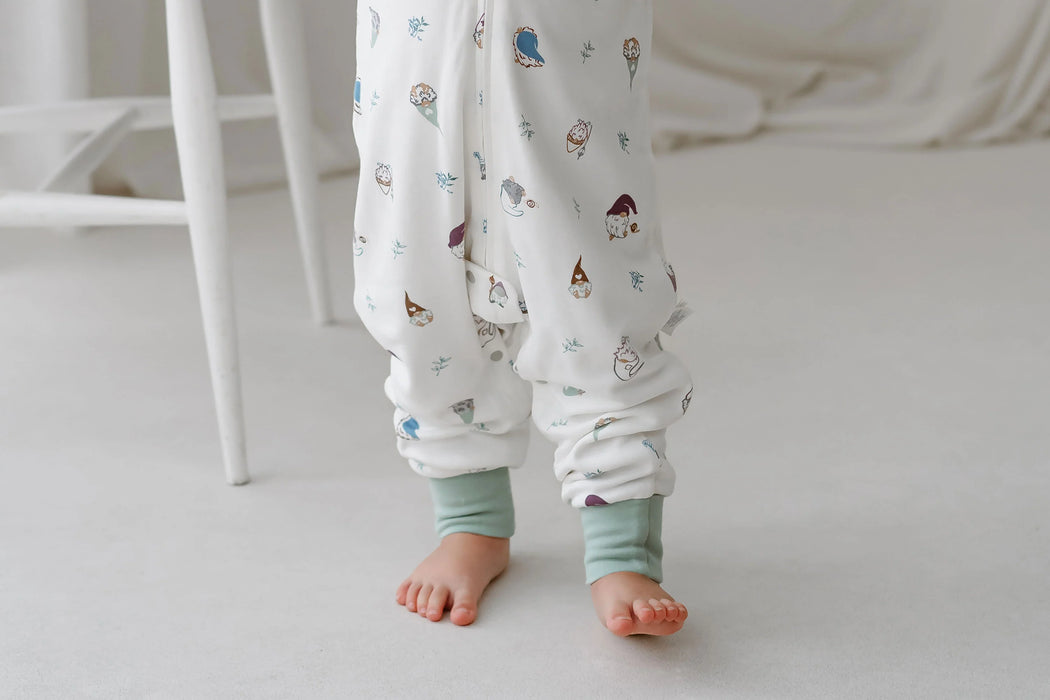 Long Sleeve Footed Sleep Bag 1.0 TOG (Organic Cotton) - Oh Gnome!