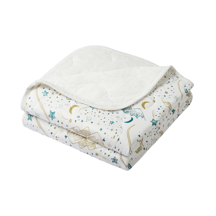 Medium Cozy Blanket (Bamboo Jersey) - Stars White