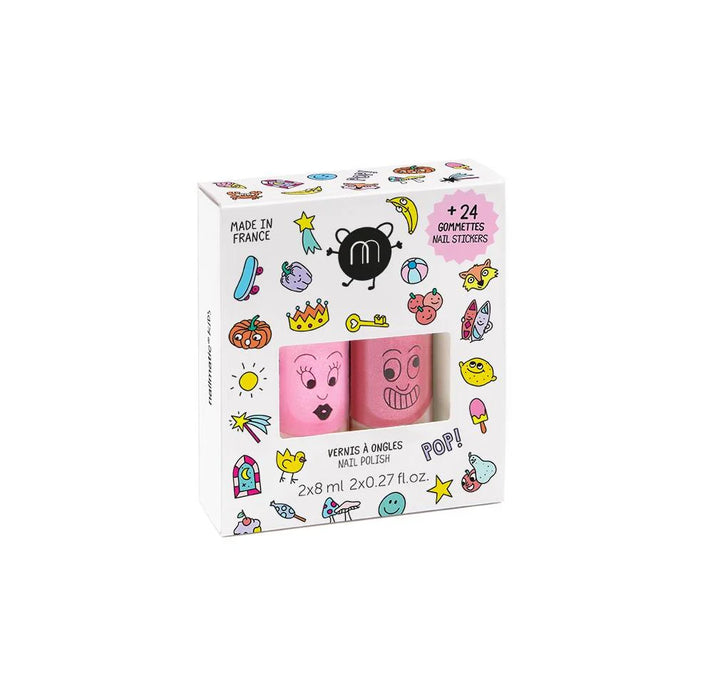 Nailmatic Kids - Nail Polish and Stickers Set - POP