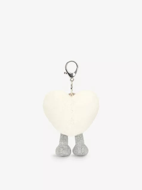 Amuseables Cream Heart Bag Charm