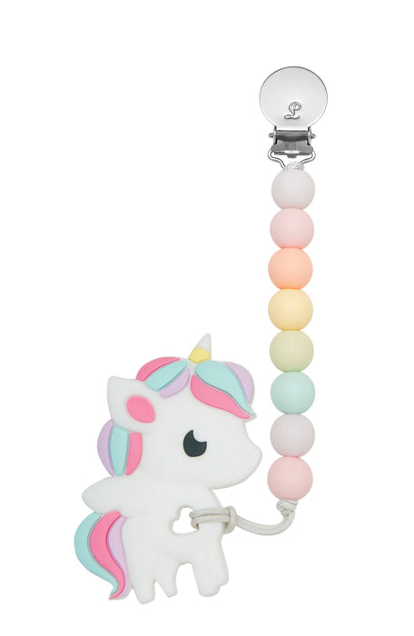 Silicone Teether GEM Set - Rainbow Unicorn