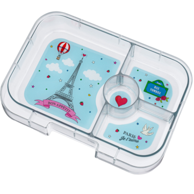 Yumbox Panino 4 Compartment Lulu Purple with Paris Je T'aime Tray