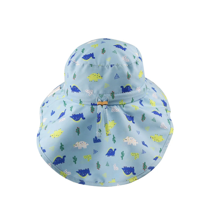 Sun Hat with Neck Cape - Dinosaur Small