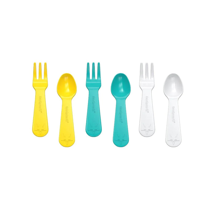 FORK AND SPOON SET - YELLOW