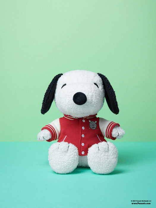 Snoopy Sitting with Varsity Jacket | Cream