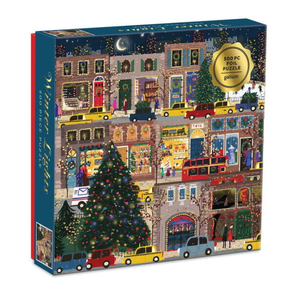 Galison Winter Lights Foil Puzzle 500pcs