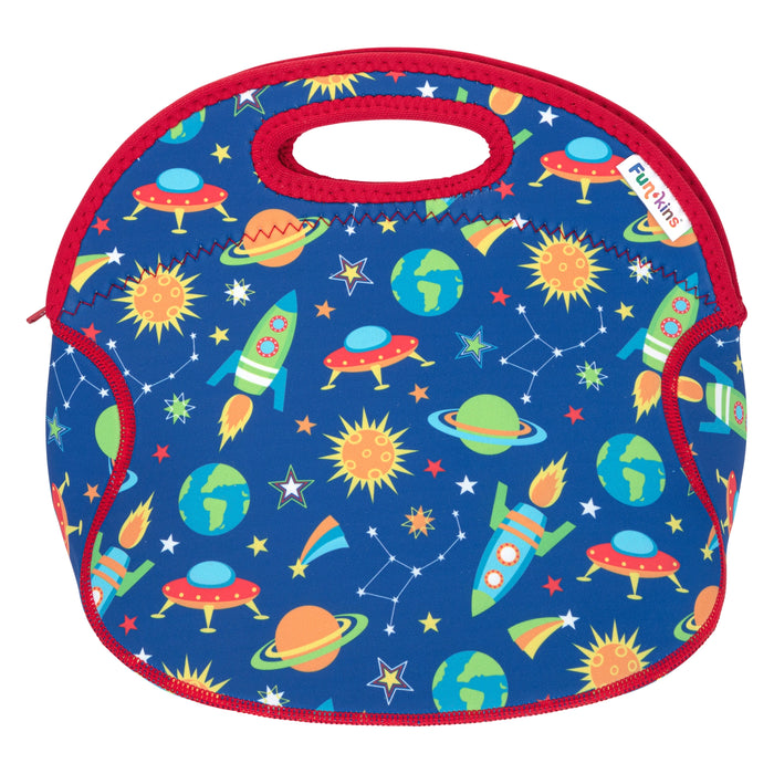 Large, Machine Washable Lunch Bag for Kids - Rockets