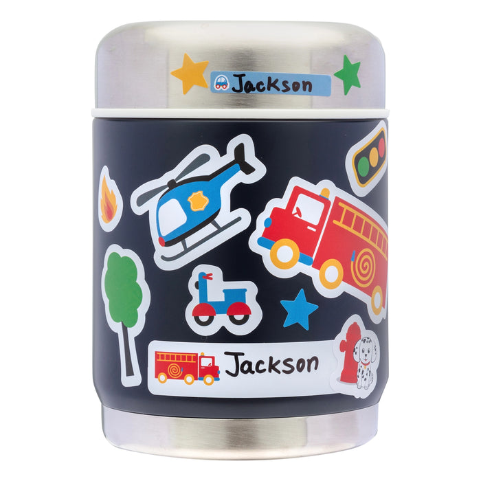 Waterproof Vinyl Peel & Stick Labels for Kids - Transport