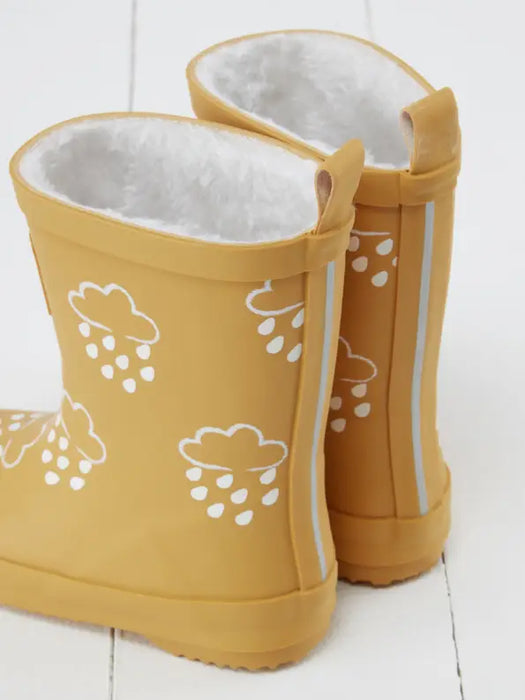 Ochre Colour-Changing Kids Winter Wellies