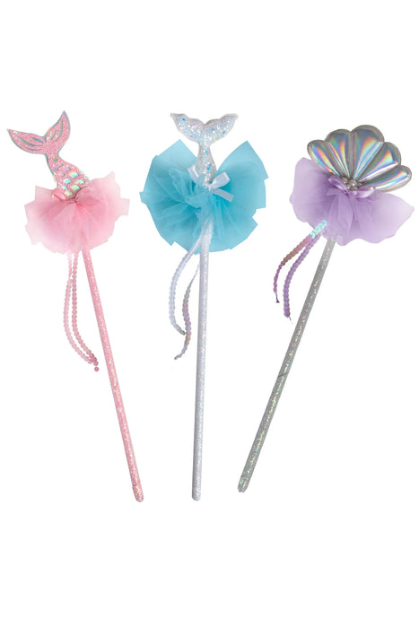 MERMAID WANDS ASSORTED, 3 PCS