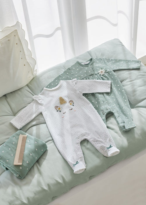 2-Pack Footed One-Piece Sustainable Cotton Newborn (Gift Set)