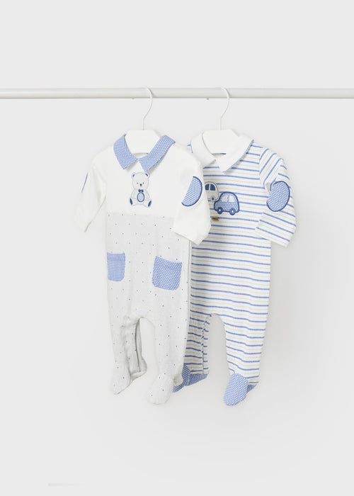 2-Pack Footed One-Piece Sustainable Cotton Newborn (Gift Set)