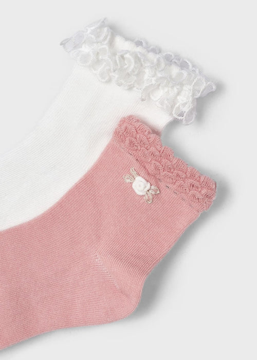 2-Pack Sustainable Cotton Socks Girl