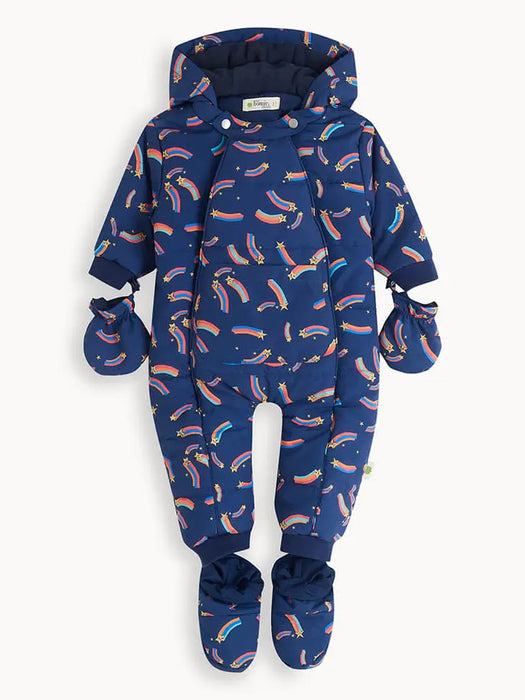 Navy with Rainbow Star Snowsuit