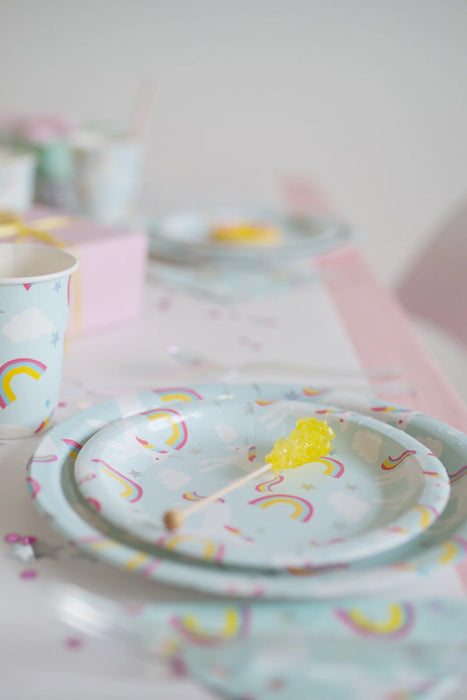 PLATES - PARTY - UNICORN LARGE 9" (8 PCS)