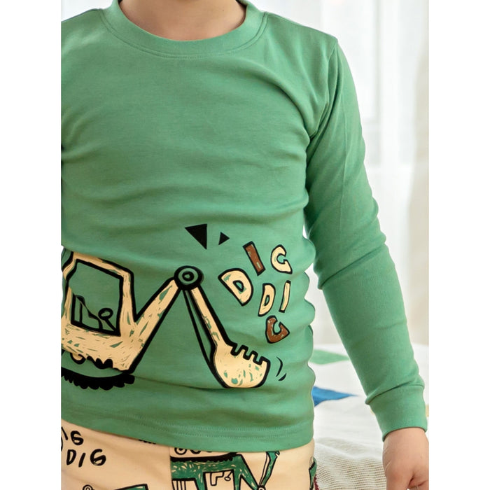 Digging Dozer Organic Cotton Pajamas