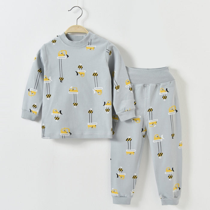 KaWaii Baby 2-piece Cotton Bodysuit- Excavator 130/5-6 Yrs