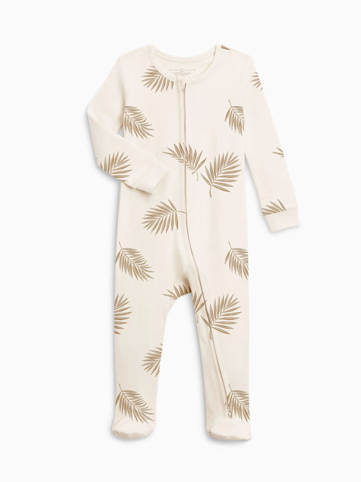 Peyton Zipper Sleeper - Palm / Tan