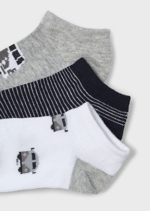 3 pack print socks boy