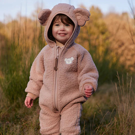 AMADEUS KOALA FLEECE JUMPSUIT— Cloudy Rose