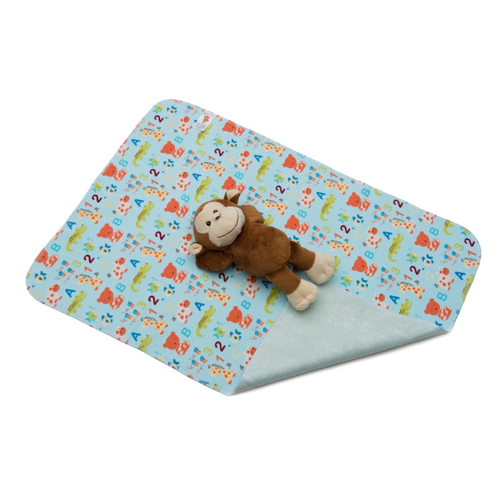 KaWaii Baby Bamboo Waterproof Changing Mat- Animal Zoo Small