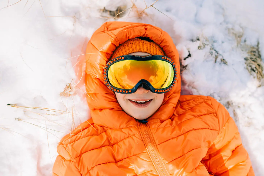 Ski Goggle, Black Red Spike, Boy