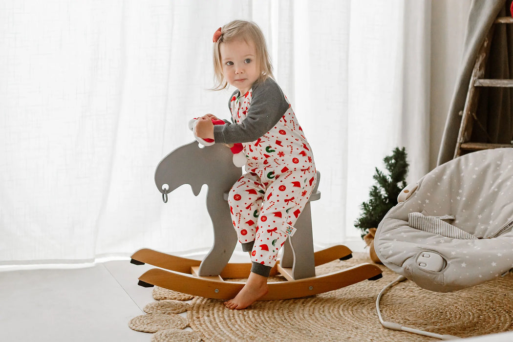 Organic Cotton Footless Sleeper - Eric Carle Candy Cane Lane