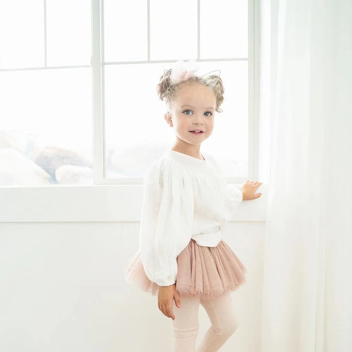 Frill Tutu Champ/Gold Over Dk Blush Tulle - Toddler