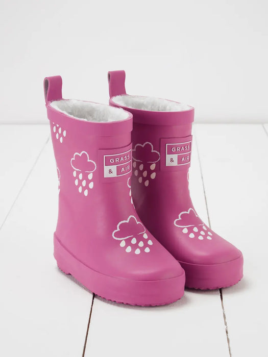 Orchid Pink Colour-Changing Kids Wellies