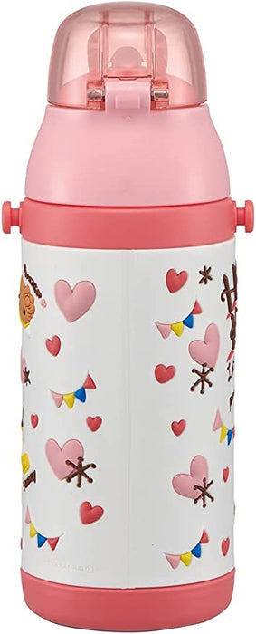 Stainless Steel Children's Water Bottle 380ML Straw Drinking, 3D, Hello Kitty