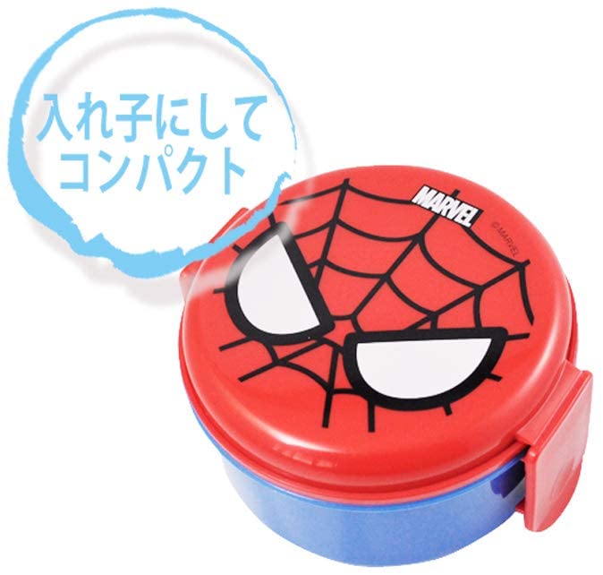 Round Lunchbox Comes with Fork (500 ml) Spider Man