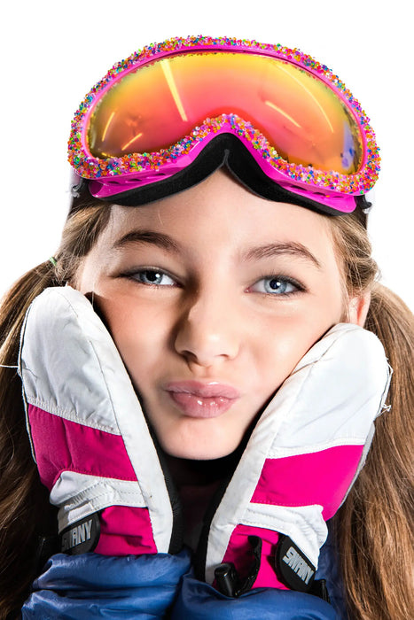 Ski Goggle, Rainbow Rhinestone, Girls