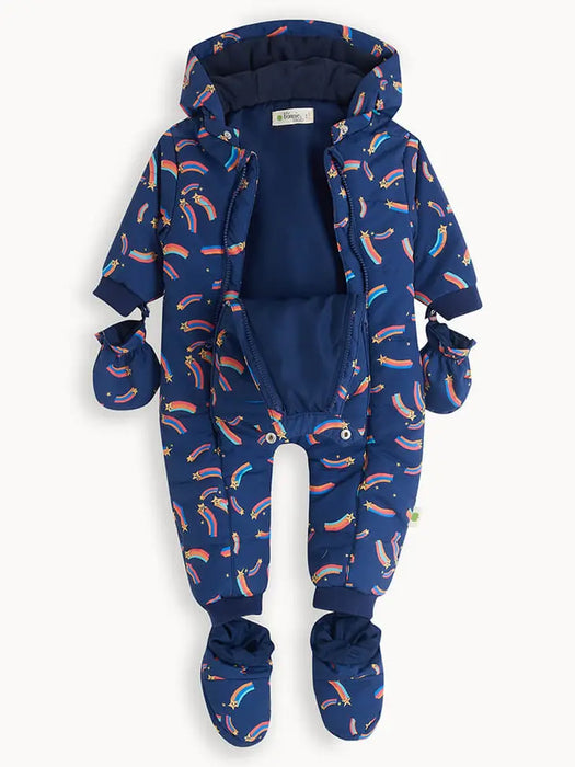 Navy with Rainbow Star Snowsuit