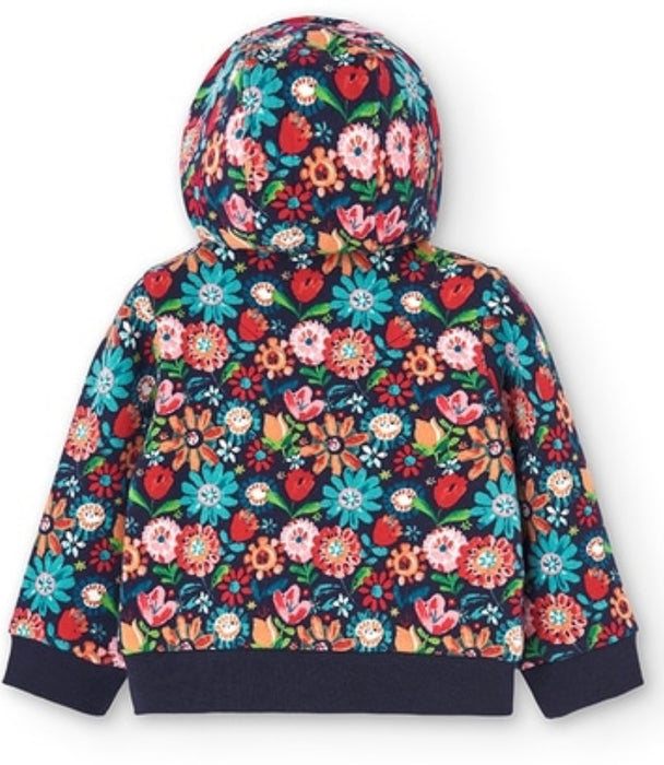 Fleece jacket floral for baby girl