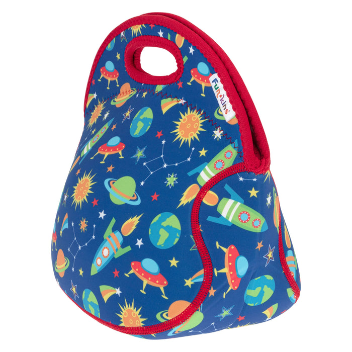 Large, Machine Washable Lunch Bag for Kids - Rockets