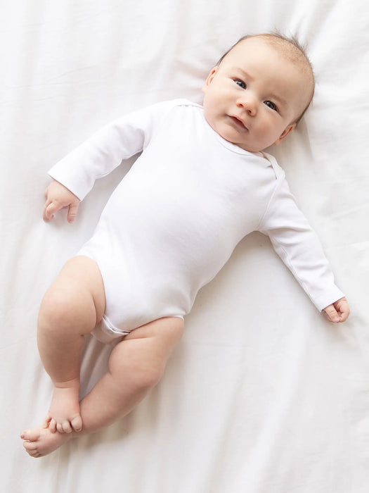 Long Sleeve Classic Bodysuit - White