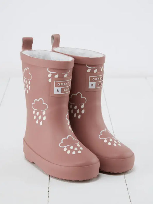 Rose Colour-Changing Kids Winter Wellies