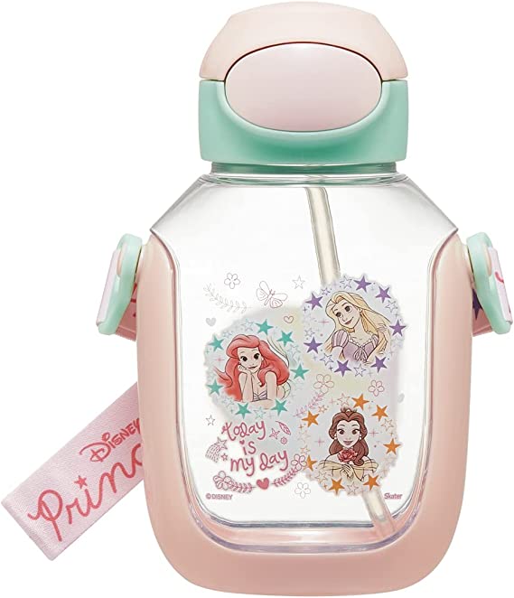 Water Bottle with Straw 530 ml Disney Princess