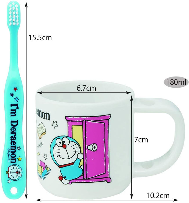 Doraemon Toothbrush Set with Stand and Cup Set for 3-5 Years Old Kids