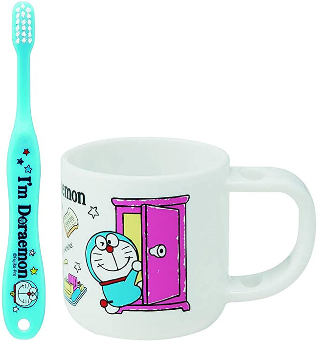 Doraemon Toothbrush Set with Stand and Cup Set for 3-5 Years Old Kids