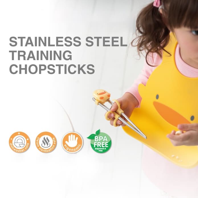 Stainless Training Chopsticks – With Travel Case