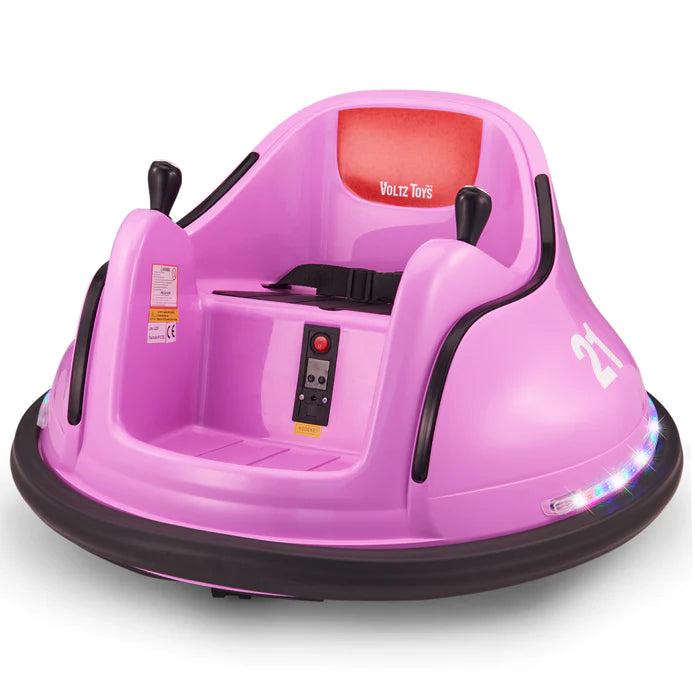 Kids Bumper Car 360° Rotation with Remote Control 12V Voltz Toys (Purple)