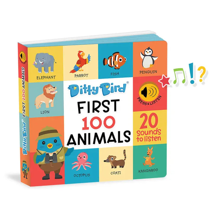 Ditty Bird Baby Book - Christmas Gift - First 100 Animals