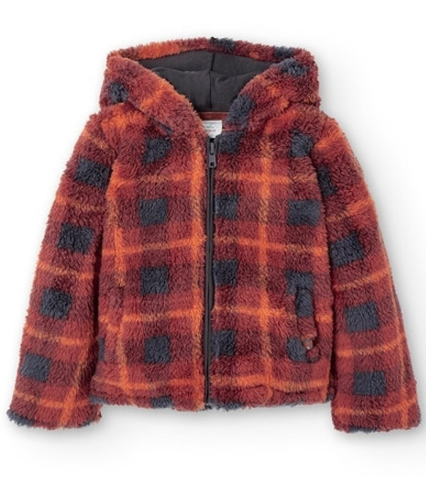 Wind breaker fur check for girl