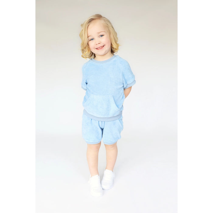 Sky Blue Towelling Cotton Summer Tracksuit Unisex