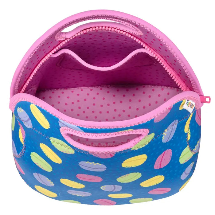 Large, Machine Washable Lunch Bag for Kids - Macarons