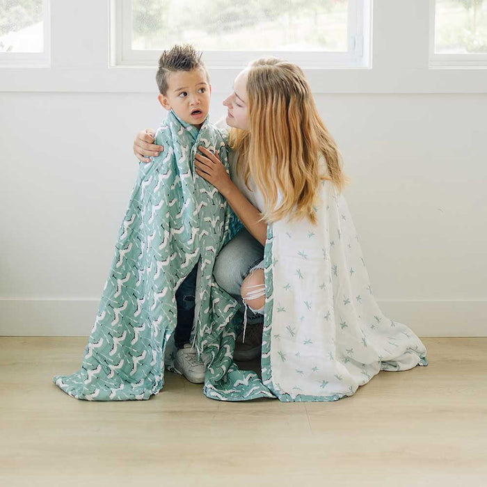 Crane + Dragonfly Oh-So-Soft Muslin Super Snuggle Blanket