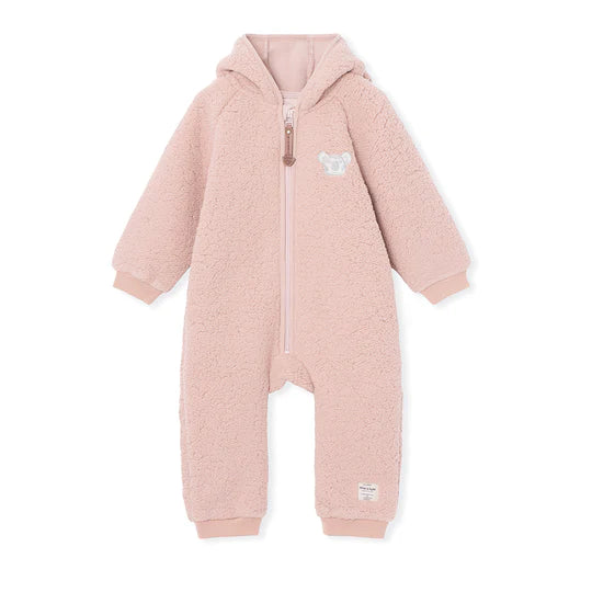 AMADEUS KOALA FLEECE JUMPSUIT— Cloudy Rose